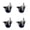 4 Swivel - Posi Lock Brakes  - Blue, variant on 3 Inch Solid Polyurethane ½ Inch Threaded Stem Caster Set with Brake
