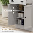 thumbnail image 5 of Demi Bonn 49" Kitchen Microwave Cabinet with Drawer, Cabinet and Adjustable Shelf, Buffet Cabinet with Hutch for Dining Room, White, 5 of 7