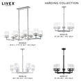 thumbnail image 5 of Livex Lighting Harding 8 Light Linear Chandelier in Polished Chrome, 5 of 9