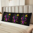 thumbnail image 6 of KLL Ultra Soft Microfiber Body Pillow Cover/Pillowcases 20"x54" with Hidden Zipper Closure-Mardi Gras with Flamingo, 6 of 8
