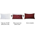thumbnail image 5 of Home Soft Things Textured Velvet 2 Piece Pillow Shell Set - Ruby Wine - 14" x 26", 5 of 5