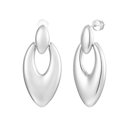 Leander Women's Sterling Silver/18K Gold Plated Geometric Earrings. Lightweight, stylish, and hypoallergenic.