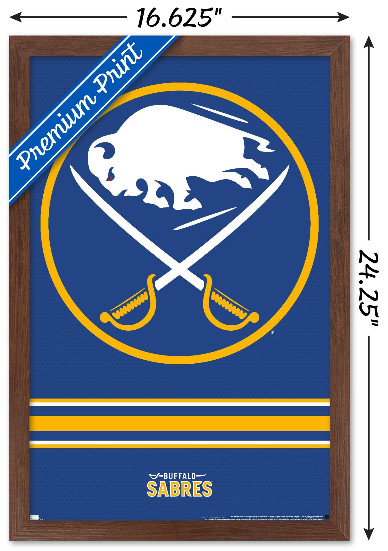 NHL Buffalo Sabres - Logo 20 Wall Poster, 14.725" x 22.375", Framed