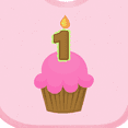 thumbnail image 4 of Inktastic Pink 1st Birthday Cupcake Girls Baby Bib, 4 of 4