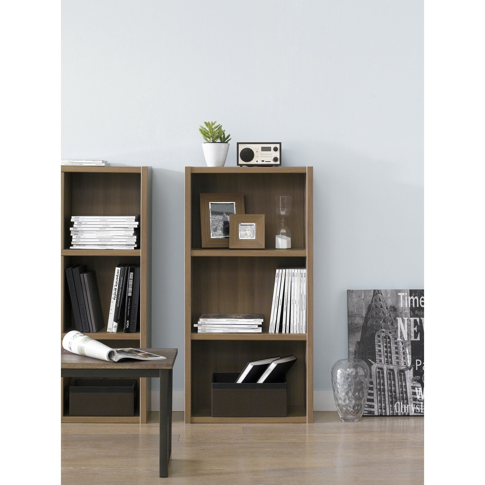 Techny Hartley Standard Bookcase, Hollow core composite, MDF and PET