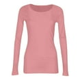 thumbnail image 2 of Delayuji Fashion A solid-colored round-neck top and long-sleeved T-shirt for ladies, 2 of 4