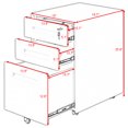 thumbnail image 3 of Rolling A4 File Cabinet Sliding Drawer Metal,Office Document Holder,Office Organizer, 3 of 7