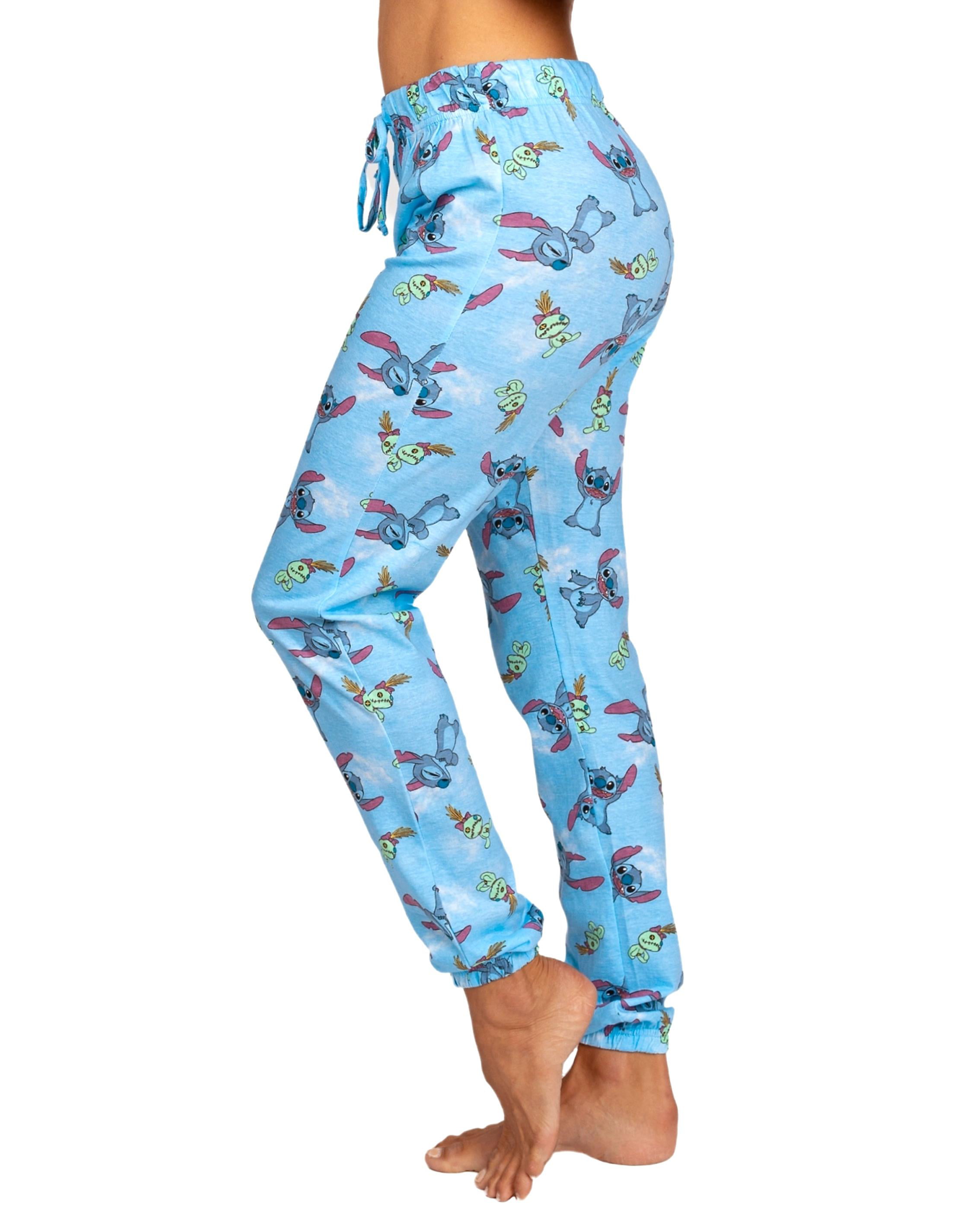 Disney Lilo And Stitch Womens Pajama Pants Lounge Jogger, Stitch & Scrump,  Size: L 