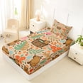 thumbnail image 4 of Erosebridal Cartoon Capybaras Twin Sheet Sets,Funny Mouse Rodent Tropical Monstera Leaf Bedding For Capybara Lovers 3-Piece, 4 of 6