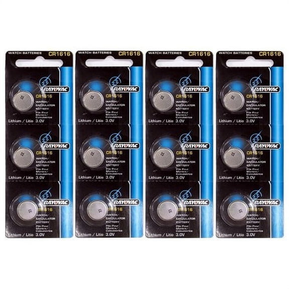 Rayovac CR1616 3 Volt Lithium Coin Battery - 12 Pack