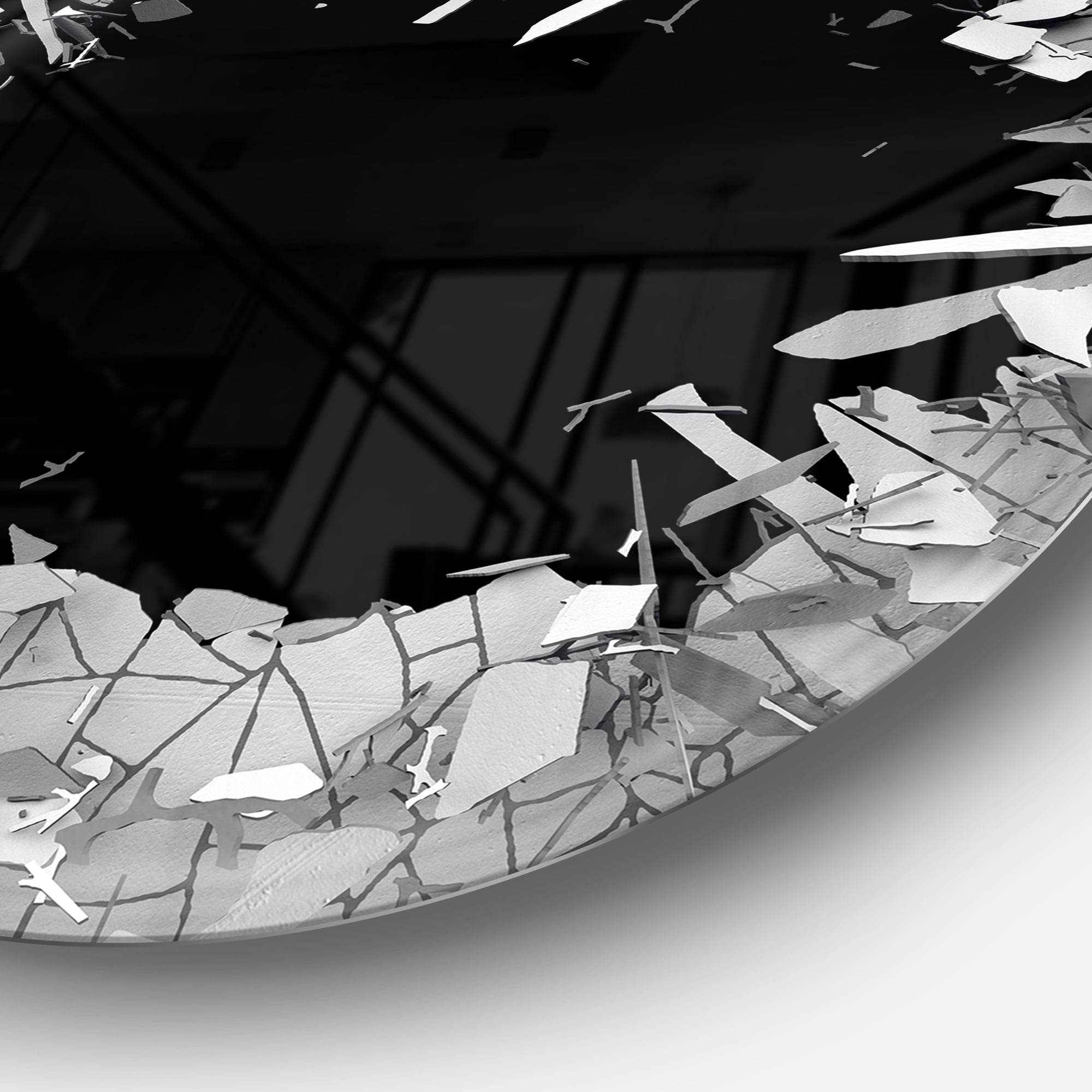 Designart 'Abstract Broken Wall 3D Design' Metal Wall Art