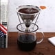 thumbnail image 3 of Cono de café con filtro de goteo de café reutilizable de acero inoxidable con malla (125 mm), 3 of 13
