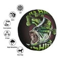 thumbnail image 4 of Salouo Big Bass Fish Print Spare Tire Cover 14-17 inch Spare Tire Protector Universal Tough Tire Wheel Cover for Trailer SUV and Truck-14 inch, 4 of 6