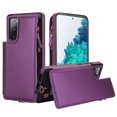 thumbnail image 2 of for Samsung Galaxy S20 FE Crossbody Wallet Phone Case with Card Holder&Zipper, Back Flip Folio PU Leather Kickstand Card Slots Case for Women Girls, Double Magnetic Clasp Shockproof Cover,Darkpurple, 2 of 8