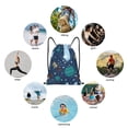 thumbnail image 6 of Balery Alpaca Astronaut in Space Pattern Drawstring Backpack Bag Sport Gym Sackpack Cinch Bags Pattern Drawstring Backpack Bag Sport Gym Sackpack Cinch Bags -Medium, 6 of 6