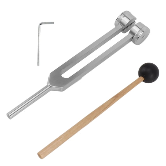 BOKYAN 128-Point Aluminum Alloy Tuning Fork Set with Adjustable Sound Wheel, Hammer, Multi-Use Healing Instrument for Meditation & Massage