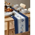 thumbnail image 3 of Hokiten Table Runners 72 Inches Long Dress Scarves, Navy Blue Coastal Farmhouse Kitchen/Dining Table Runner, Coffee Tablerunners, Summer Beach Starfish Coral Striped 13x72 Inch, 3 of 7