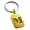 Gold, variant on Stainless Steel Letter M Initial Metro Retro Monogram Engraved Small Rectangle Dog Tag Charm Keychain Keyring