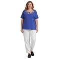 thumbnail image 4 of Turtle Bay New York Women's Scalloped Neckline Embellished Tee, 4 of 4