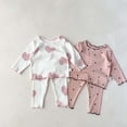 thumbnail image 5 of WUANDIXFA Girl Pajamas 6 12 18 24 Months 3T 4T 5T 6T Toddler Girls Pajamas 2 Piece Snug Fit Long Sleeve Stretch Kids PJs Comfy Sleepwear,Pink,6-12 Months, 5 of 5