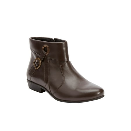

Comfortview Women s Wide Width The Terri Leather Bootie
