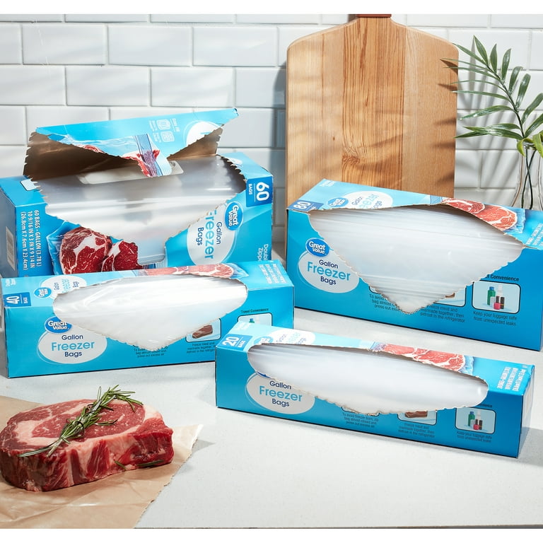 Ziploc® Gallon Freezer Bags with Stay Open Design Mega Pack, 60 ct