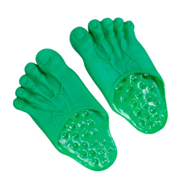Sonducket Zapatillas divertidas de PVC para pies descalzos, zapatos para niños, mujeres y hombres, adultos Calzado Verde 36-42 yardas