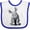 White and Royal, variant on Inktastic Curious Rhinos Boys or Girls Baby Bib