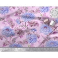 thumbnail image 3 of Soimoi Rayon Fabric Leaves & Floral Artistic Printed Fabric 1 Yard 56 Inch Wide, 3 of 3