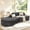 Dark Gray|91 in, variant on Aukfa 133" Cloud Sectional Sofa Oversized Modular Boneless Couch with Fixed Frame, Deep Seat Chenille Couch for Living Room, Black