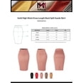 thumbnail image 2 of MixMatchy Women's Solid High Waist Knee Length Back Split Suede Skirt, 2 of 4