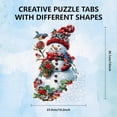 thumbnail image 3 of 200Pcs Christmas Snowman Wooden Jigsaw Puzzles for Adults 38.1x25.8cm/15x10inch Wood Adult Puzzles Colorful Unique Animal Shaped Wooden Puzzles for Family Anniversary Birthday Gifts DIY, 3 of 7