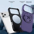 thumbnail image 6 of For iPhone 18 Pro Max Phone Case Magnetic 360° Rotating Holder Drop Protector Cover,Dark purple,For iPhone 18 Pro Max, 6 of 9
