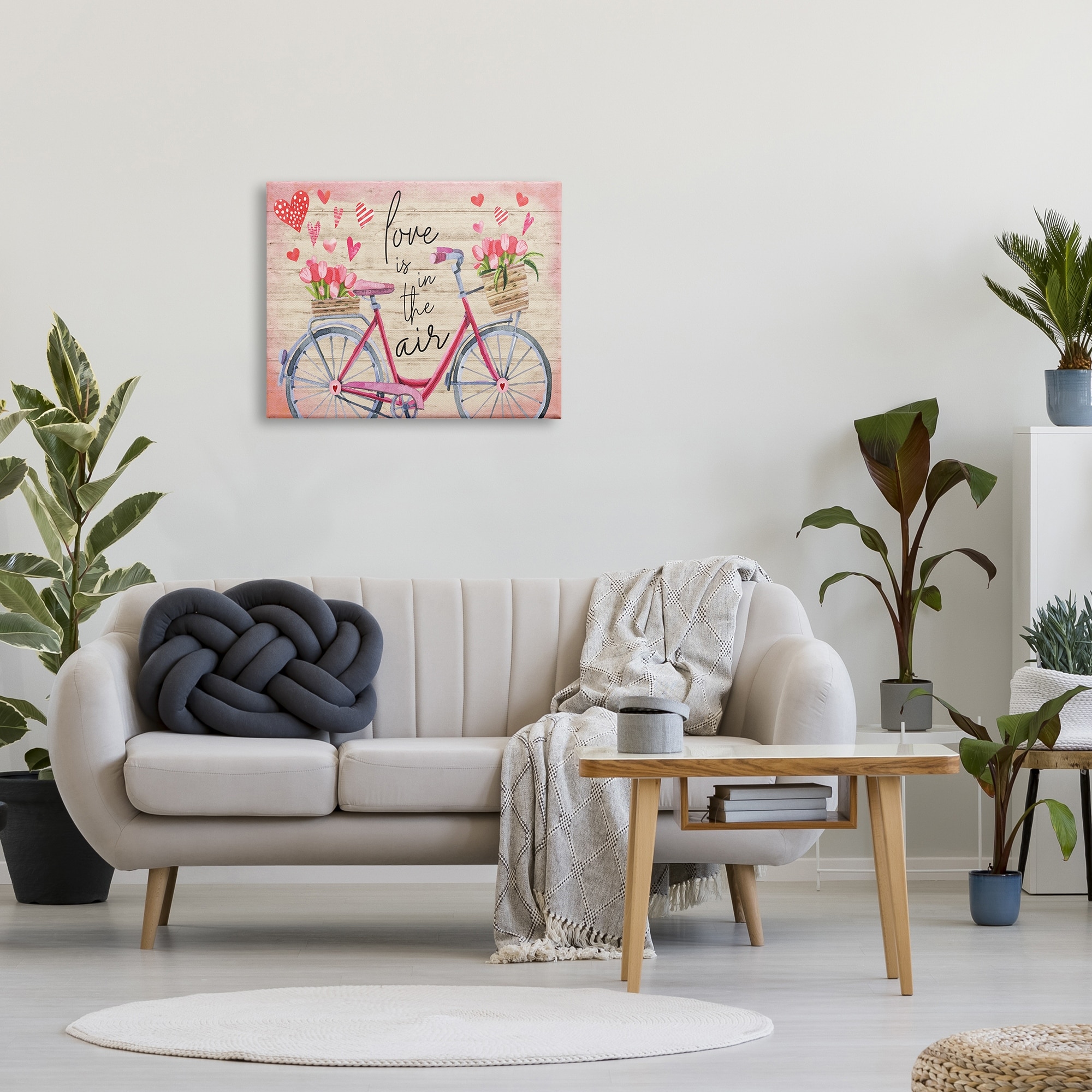 Stupell Love In The Air Tulip Bike Basket Holiday Painting Gallery Wrapped Canvas Print Wall Art