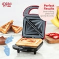 thumbnail image 4 of Rise By Dash Compact Pocket Electric Sandwich Maker, Toasting, Omelets & More, Non-Stick Surfaces - Red, 4 of 6