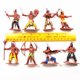 thumbnail image 5 of HOTYA 13 piezas/set de figuras de plástico de tribus indias nativas, modelo de arte americano, muñeco de juguete (tamaño: 7 cm), 5 of 7