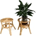 thumbnail image 1 of Soporte de ratán para flores tejidas naturales, soporte para macetas para jardinería, decoración del hogar, 1 of 8