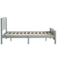 thumbnail image 3 of Ktaxon Deluxe Wood Platform Bed with Headboard, Teen Bed Gray,Full, 3 of 10