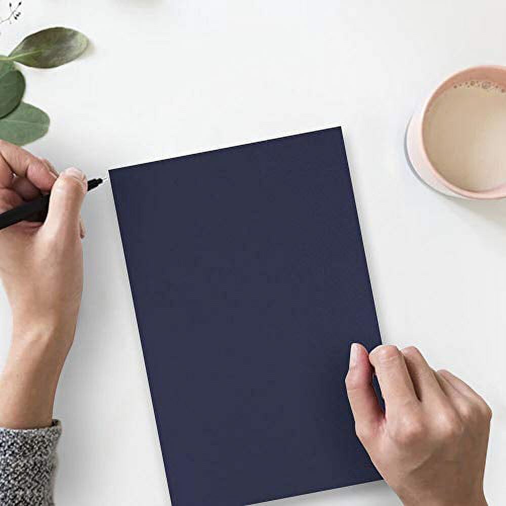 JAM Paper & Envelope Cardstock, 8.5 x 11, 130lb Navy Blue, 25 per Pack