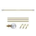 thumbnail image 2 of Curtain Rod Gold Extendable Curtain Rod 36" to 72" Adjustable Curtain Rods Includes rods, ball finials, 3piece brackets, hardware kits, 2 of 8