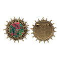 thumbnail image 1 of Pin de Gancho de Metal Vintage Unbranded Planta de Piña Leaf Cielo Rojo, 1 of 3