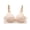 Beige, variant on Ribbed Front Closure Bras for Women Striped Color Spaghetti Adjusatble Straps Bralettes Seamless Supportive Full Coverage Bras Pink 36