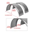 thumbnail image 2 of Kojem Round Trailer Fenders Fit for 14"-16" Wheels Single Axle Trailer Fenders W/Fender Backs, 2 of 12