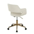 thumbnail image 5 of Margarite Task Chair, Home Office Chair with Wheels, Black Office Chair, Computer Chair, Home Office Desk Chair Comfy, Contemporary Desk Chair (Cream Faux Leather), 5 of 6