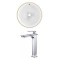 thumbnail image 1 of American Imaginations AI-22758 Évier Circulaire de 16,5 Po en Blanc - Chrome Hardware, 1 of 1