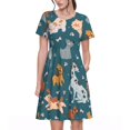 thumbnail image 1 of Vsdgher Robes Midi Maxi Décontractées pour Femmes Été 2025 Légères Manches Courtes Col Rond Robe de Plage, 1 of 6