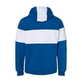 thumbnail image 2 of J. America - Varsity Fleece Colorblocked Hooded Sweatshirt - 8644 - Royal - Size: XL, 2 of 2