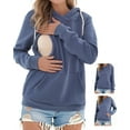 thumbnail image 4 of Women's Maternity Nursing Tops Hoodie Fleece Breastfeeding Shirts Clothes, 4 of 5