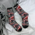 thumbnail image 4 of JUNZAN Red And Blue Cars Mens Funny Socks for Men Women Colorful Fun Novelty Crew Patterned Socks, 4 of 6