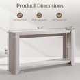 thumbnail image 3 of Aitjunz 63" W Long Console Table for Entryway, 2-Tier Modern Narrow Entryway Table with Storage, Light Gray, 3 of 8